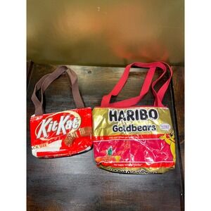 Kit Kat Haribo Goldbears Candy Wrapper Upcycled Shoulder Bag Tote